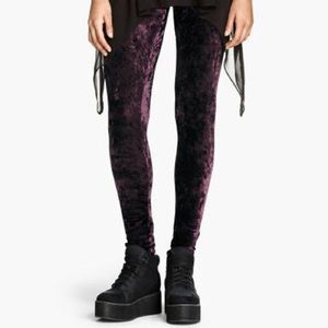 H&M Dark Purple Velvet leggings